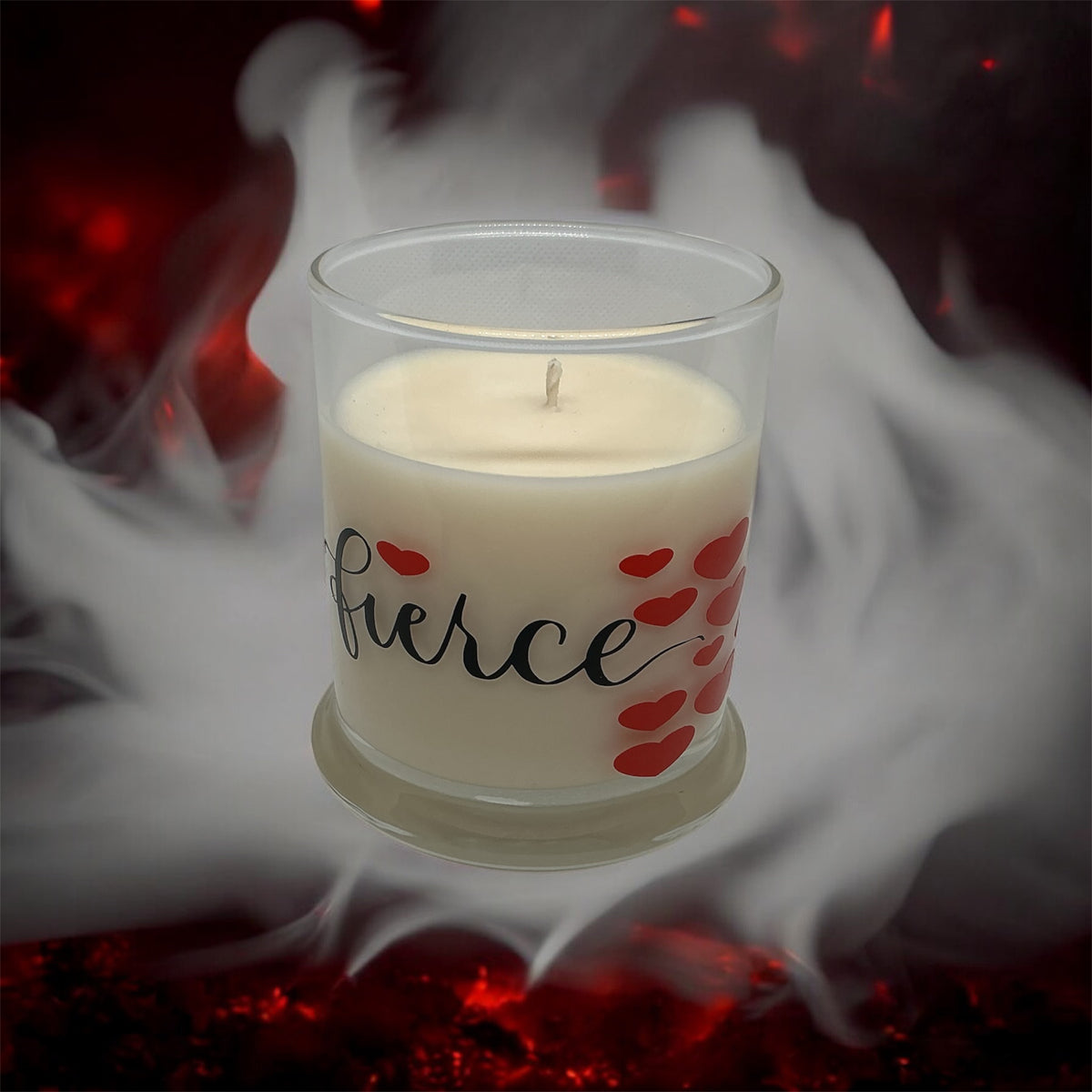 Fierce 7.8oz candle with 40 to 60 hours burn time